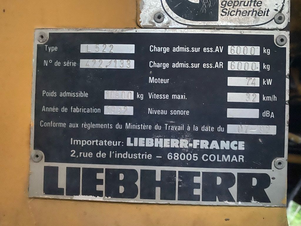 Încărcător frontal Vola Liebherr L522