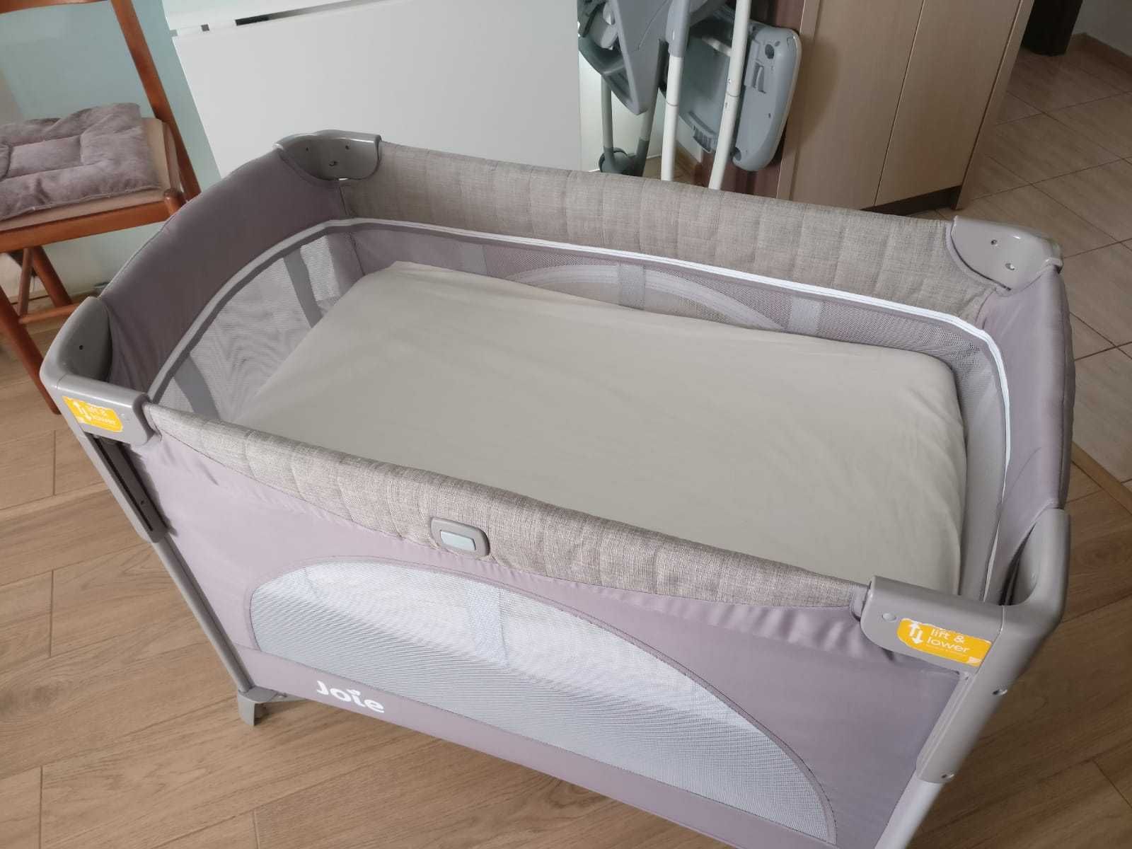 Patut pliant cosleeping Joie Allura pliant 2 niveluri 120 cm si saltea