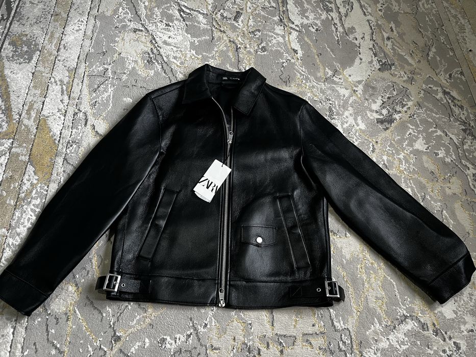 Жаңа Zara былғары куртка (ерлерге, M өлшем)