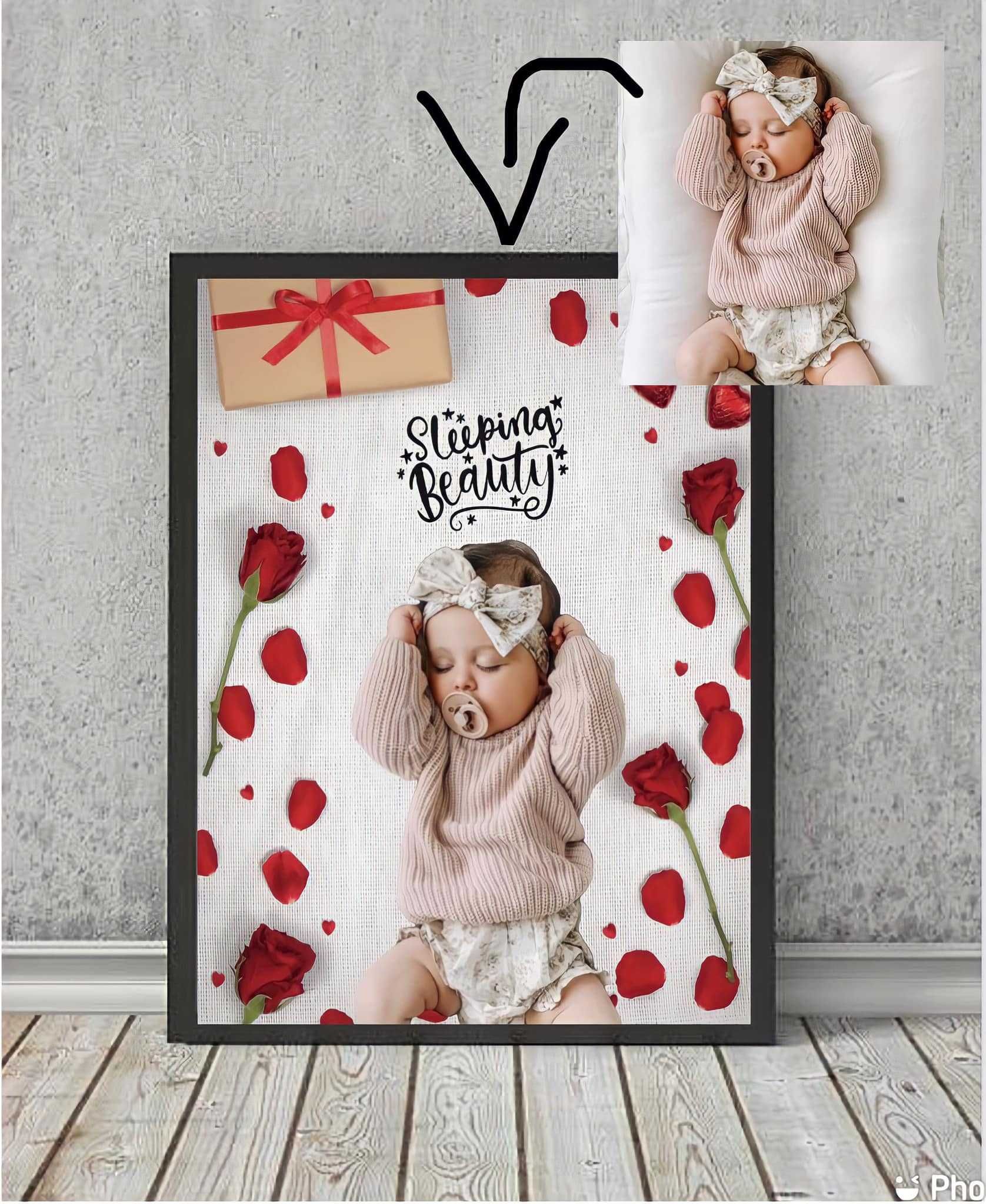 Персонализиран подарък - постер за стена с детска снимка