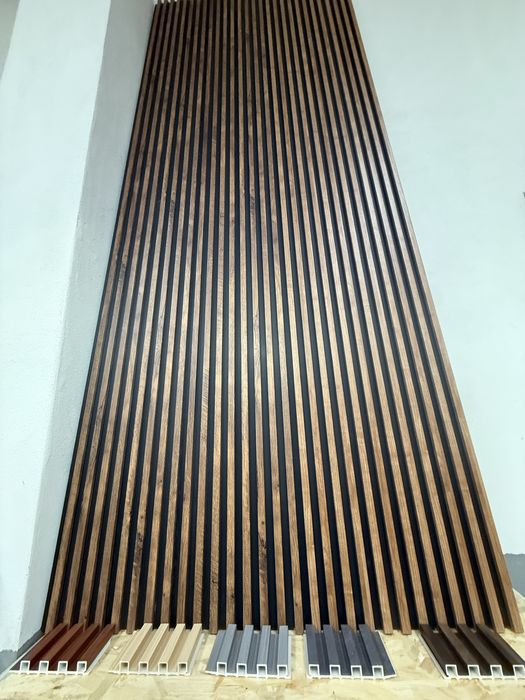 Riflaj decorativ panou riflaje WPC compozit interior sau exterior nou