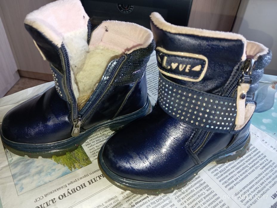 Сапожки зимние на девочку