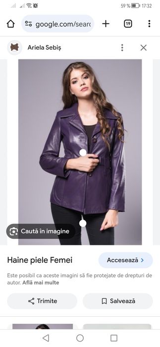 Geaca piele dama culoarea mov nu zara guess polo ck Hugo tommy