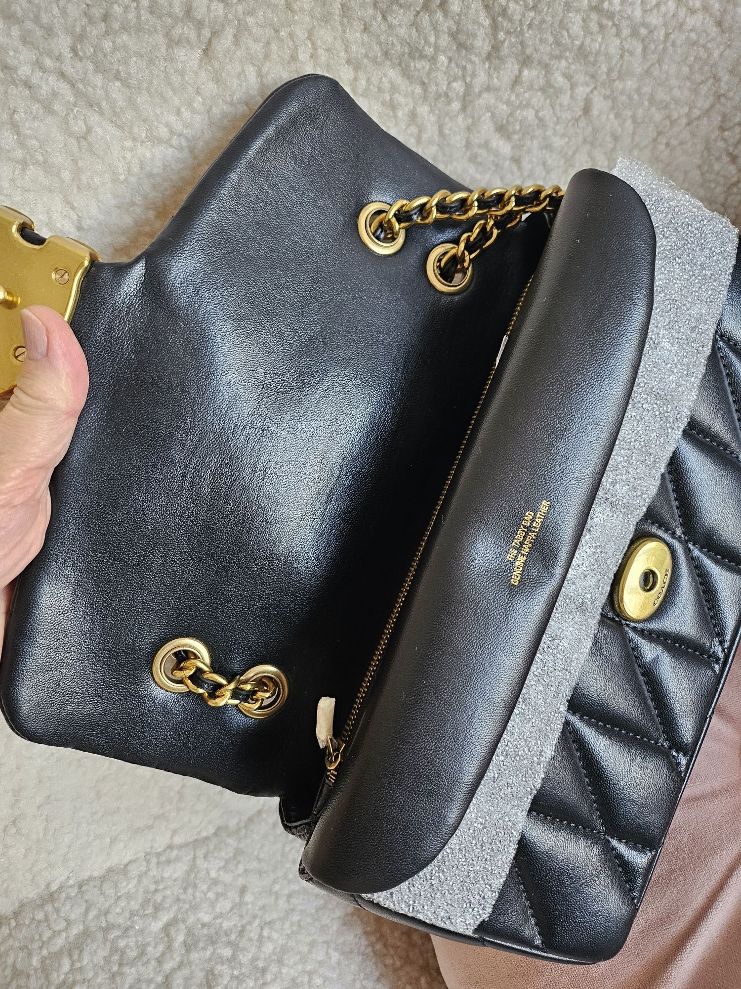 Geanta Coach Tabby 26 cmpiele neagra noua, cu eticheta