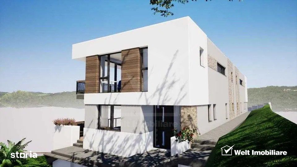 Duplex semifinisat, 220 mp, 1200 mp teren, Feleacu, vedere panoramica