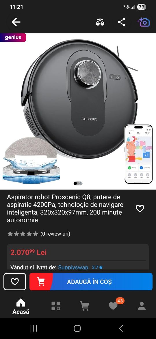 Aspirator Robot Proscenic Q8