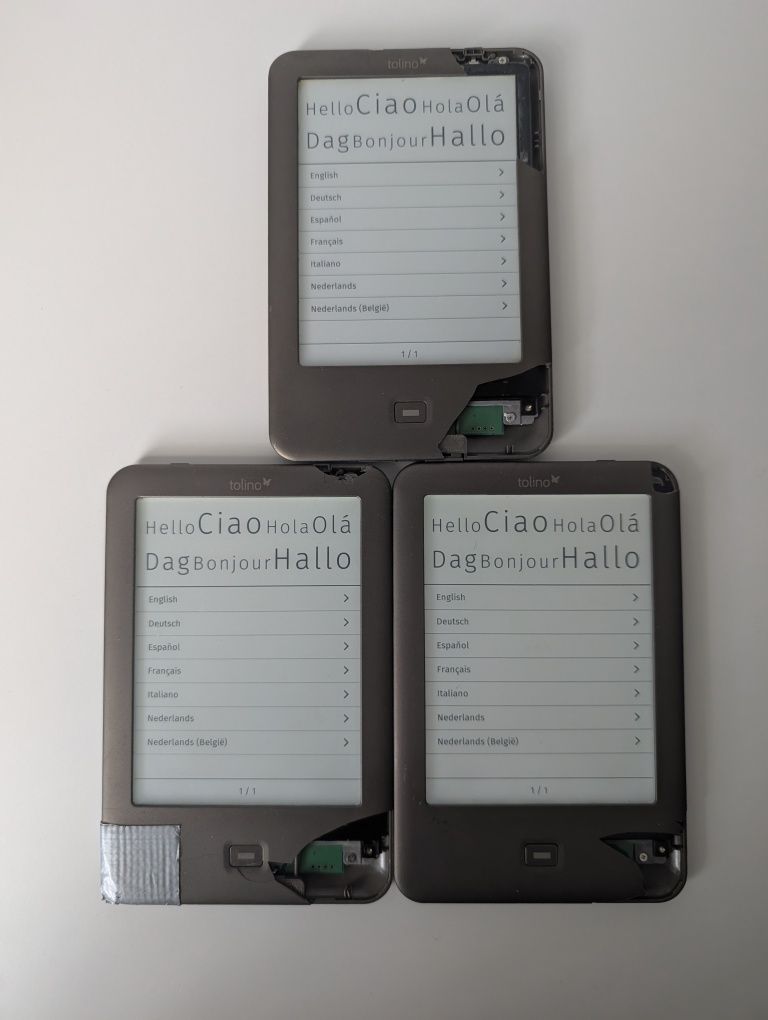 Lot 3x eBook Tolino Shine 2GB cu carcasele sparte