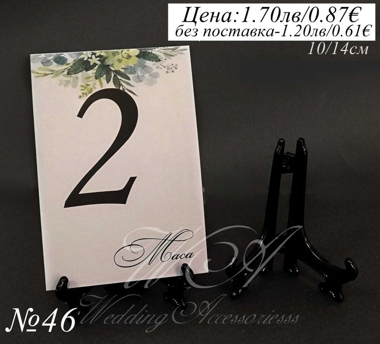 Номера за маси, Тейбъл карти с имена на гостите