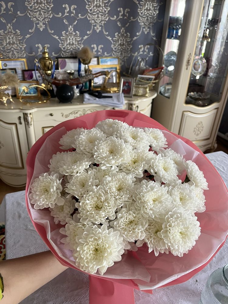 Белая хризантема