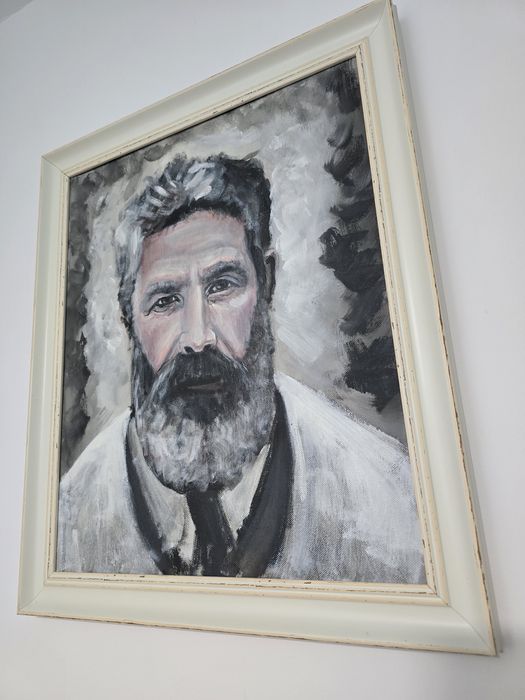 Tablou pictura de colectie portret Constantin Brancusi