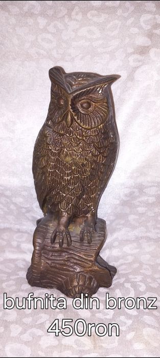 Statueta din ceramica sticla si metal