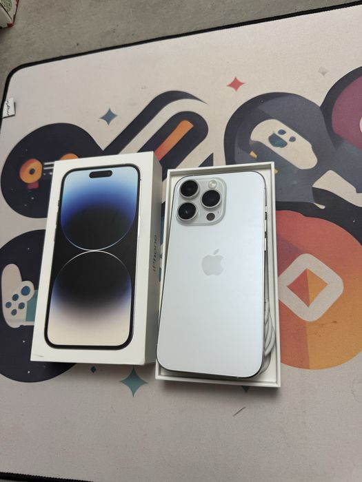 IPhone 14 Pro 90% bat  256GB Silver full box, Neverlocked, impecabil