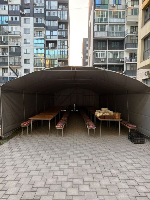 Аренда палаток и стол стуля посуда казан