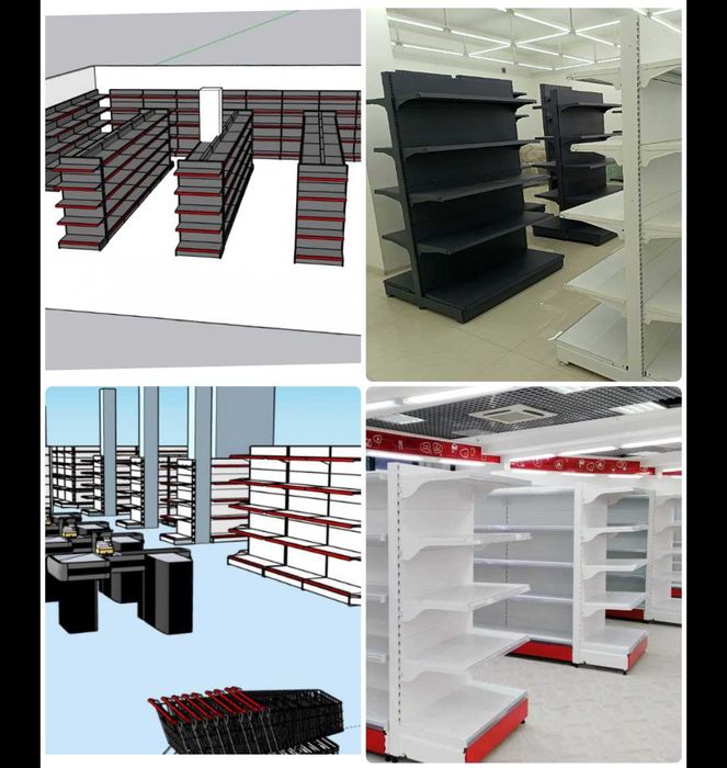 Универсальное торговое оборудование, стеллажи savdo polka, prilavkalar