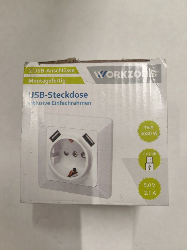 Priza usb de perete workzone