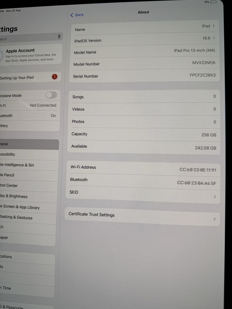 iPad Pro 13” M4 256GB WiFi Space Black