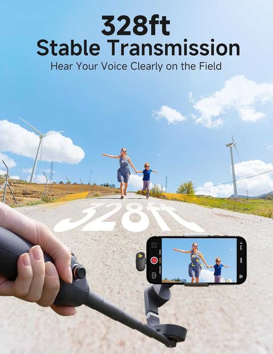 Безжичен микрофон брошка MAONO Wave T1 Mini USB-C за телефон