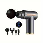 Aparat masaj pistol relax tone cu 4 capete 6 viteze acumulator intern