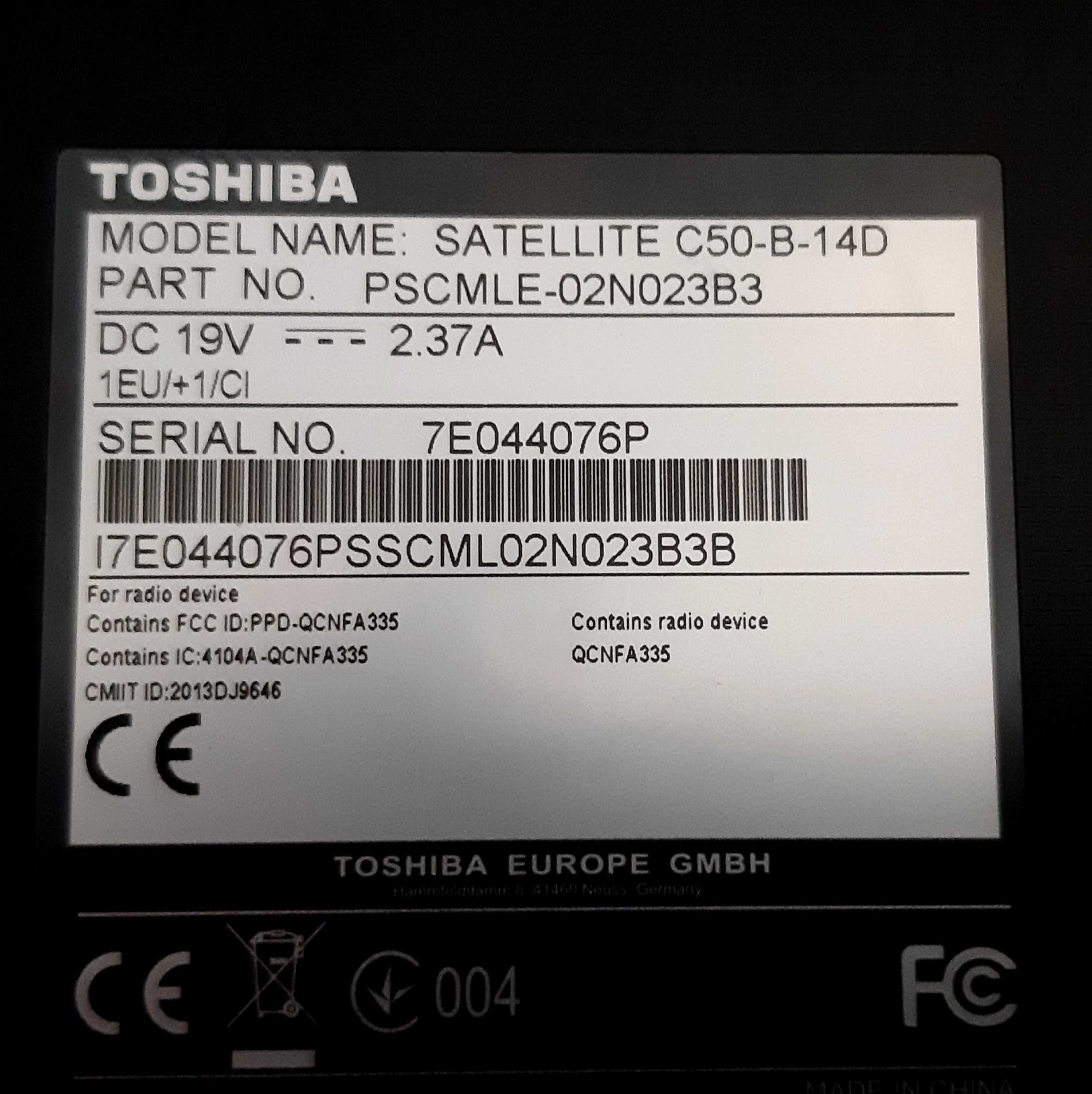 Лаптоп Toshiba Satellite C50-B-14D. Перфектен + чанта за лаптоп