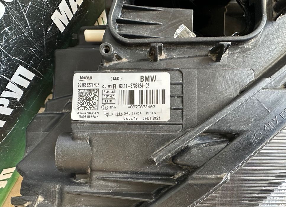 Фар far десен фарове BMW LED за Бмв 3Гт Ф34 фейс Bmw 3GT F34 LCI