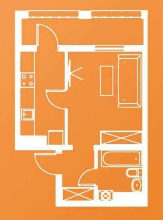 Новостройка 1/2/16 площадь 30м2