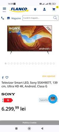 SMART TV SONY 4k 140 cm  Premium