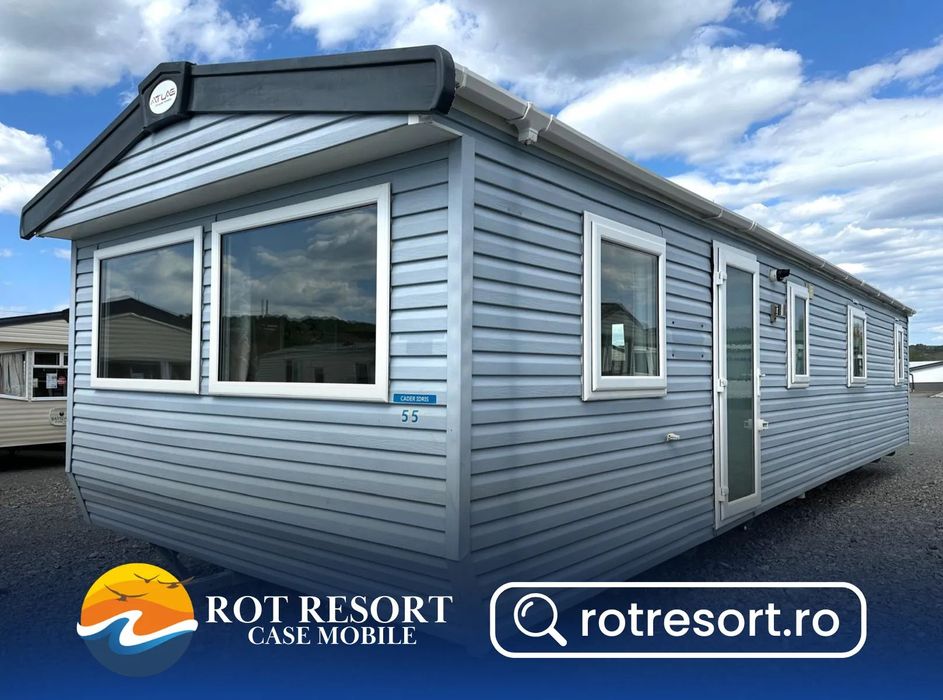 Alta Casă mobilă Atlas Moonstone nr. 066 | Tâmplărie PVC și Încălzire centrală cu calorifere | 12 x 4 m | 3 dormitoare și 2 băi