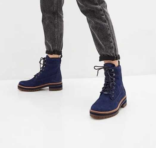 Ghete lace up premiul 38 Timberland piele naturala nubuk navy