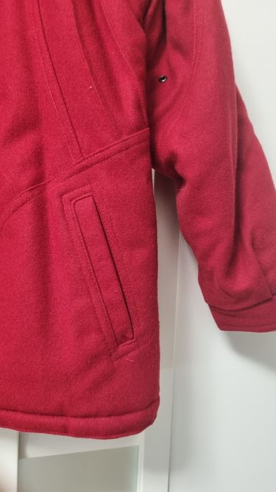 Scurta geaca  stofa lana Faciba rosu xl