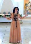 Rochie din tulle bej croșetată