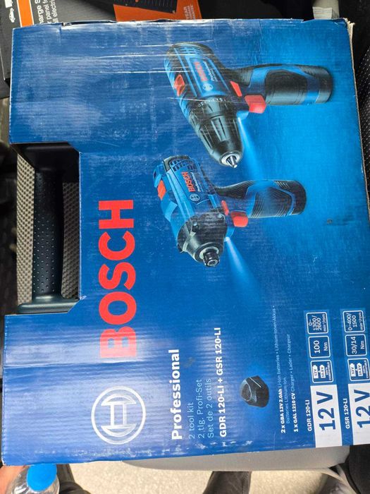 Акумулаторен винтоверт Bosch GSR 120-LI + ударен гайковерт GDR 120-LI
