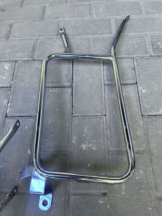 Set suport sidecase topcase moto cromat