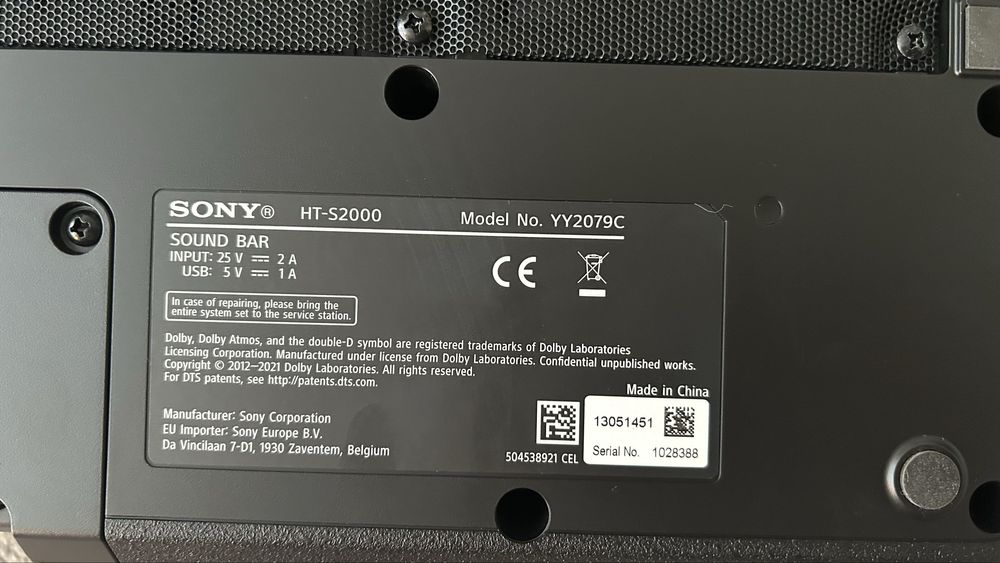 Sony Soundbar HT-S2000