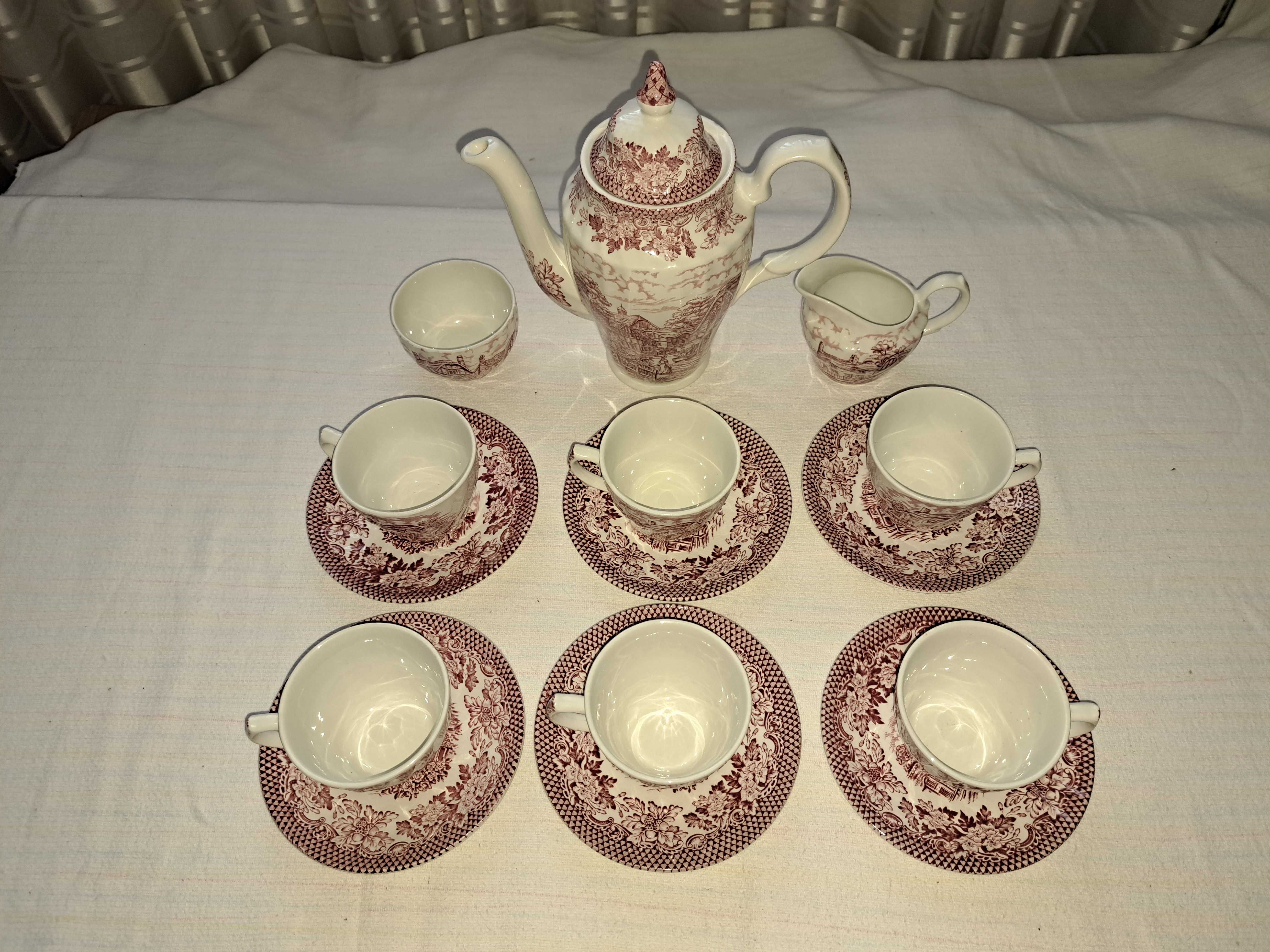 set cafea portelan englezesc Merrie Olde England 6 persoane