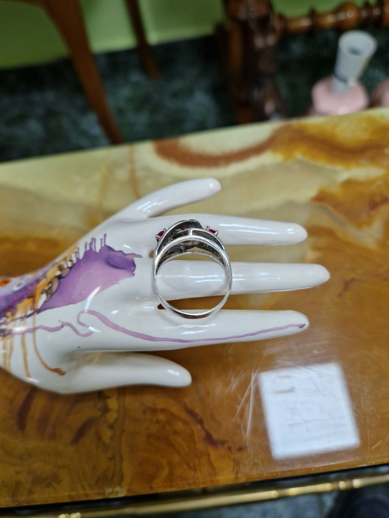 Превъзходен антикварен френски сребърен пръстен