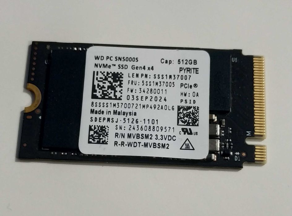 SSD диск WD SN5000S 512GB NVME M.2 Gen4 Гаранция