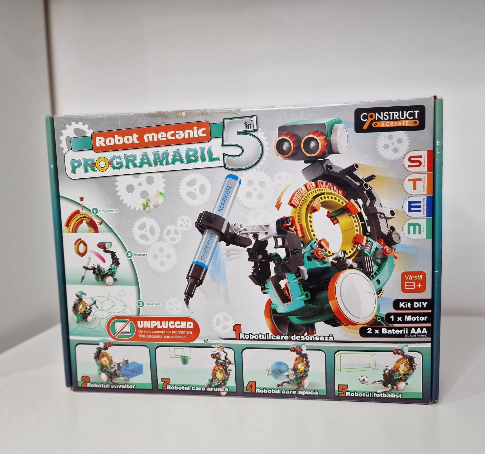 Kit de constructie Coding Robot 5 in 1 Mecanic