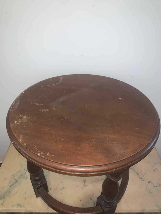 Masa rotunda din lemn masiv hol/terasa decor