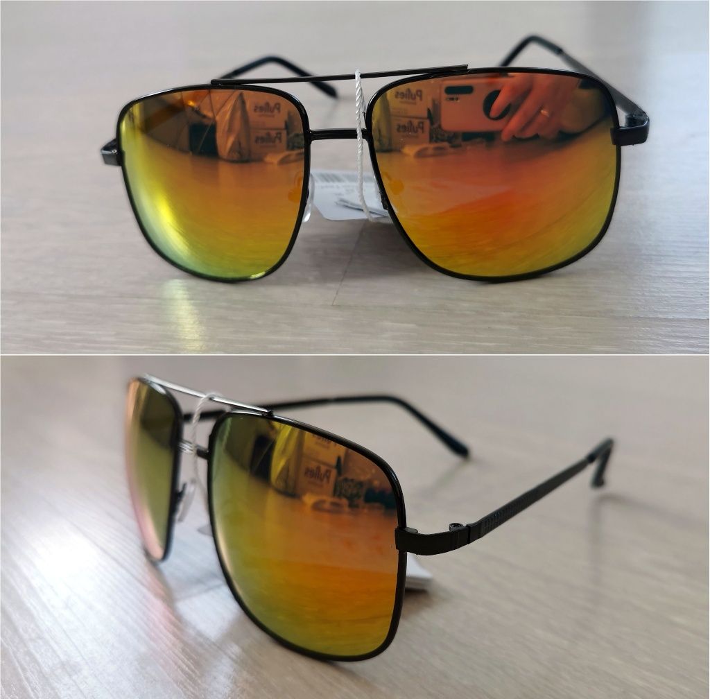 UV400 Защита - Слънчеви очила + Подарък калъф и кърпичка