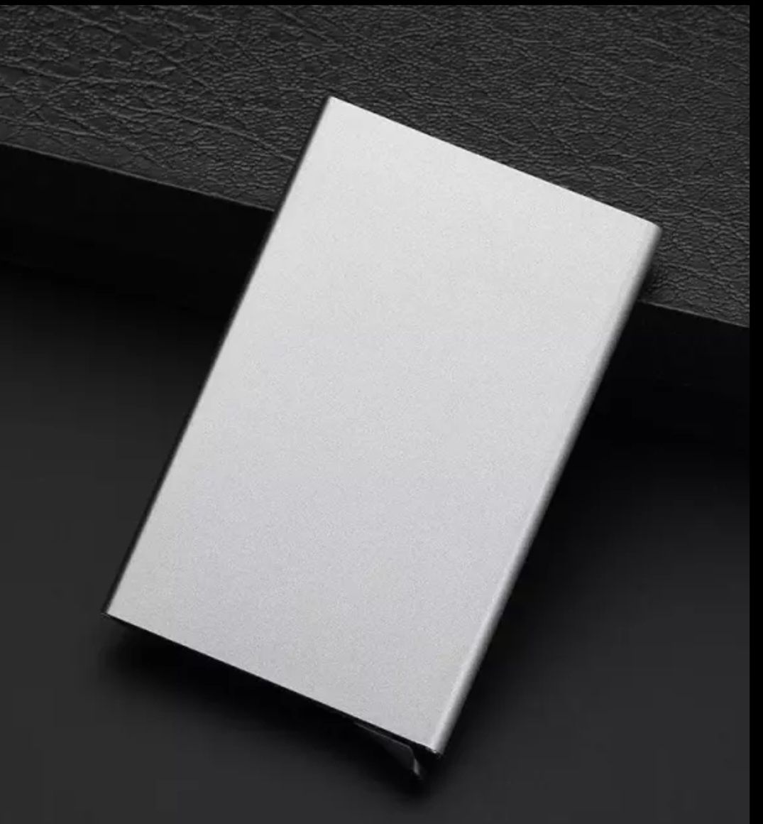 Ideal cadou unisex NOU sigilat Suport metalic carduri RFID portofel