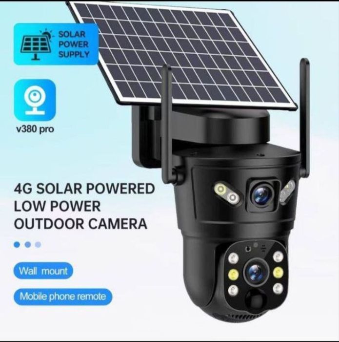 4G sim kartali quyosh panel kamera PTZ smart 360 kamera solar camera