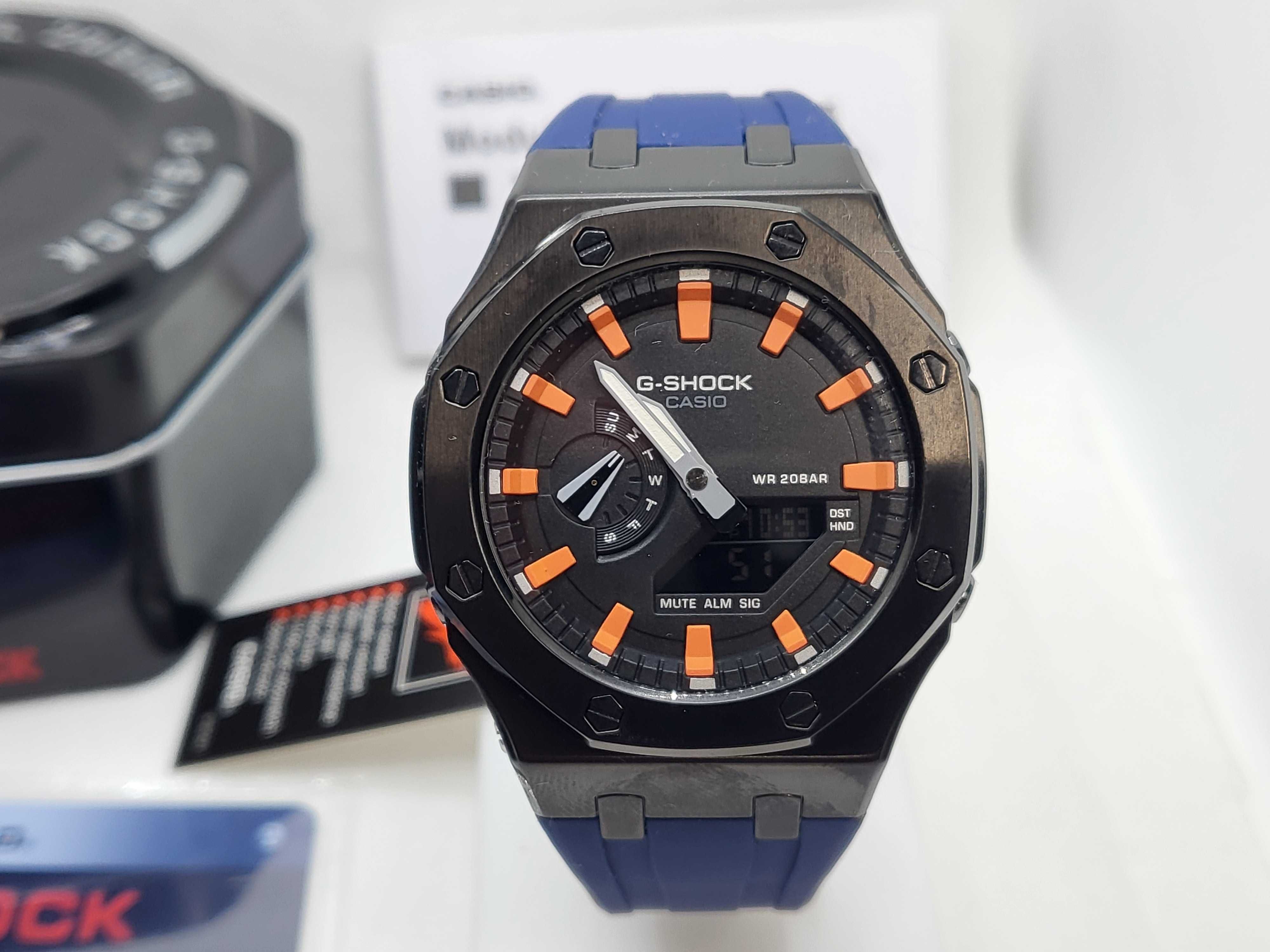 Ceas Casio g shock Royal Casioak GMA-2100 blue-orange, Garantie 2 ani