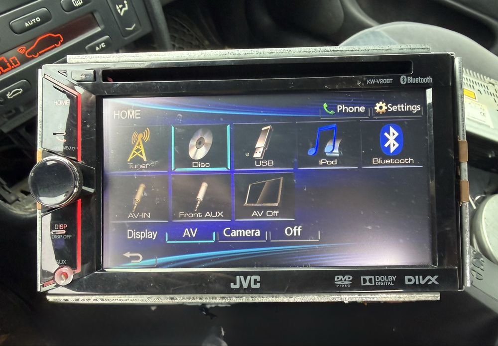 Мултимедия JVC 2DIN – Bluetooth, USB, DVD, отлично състояние