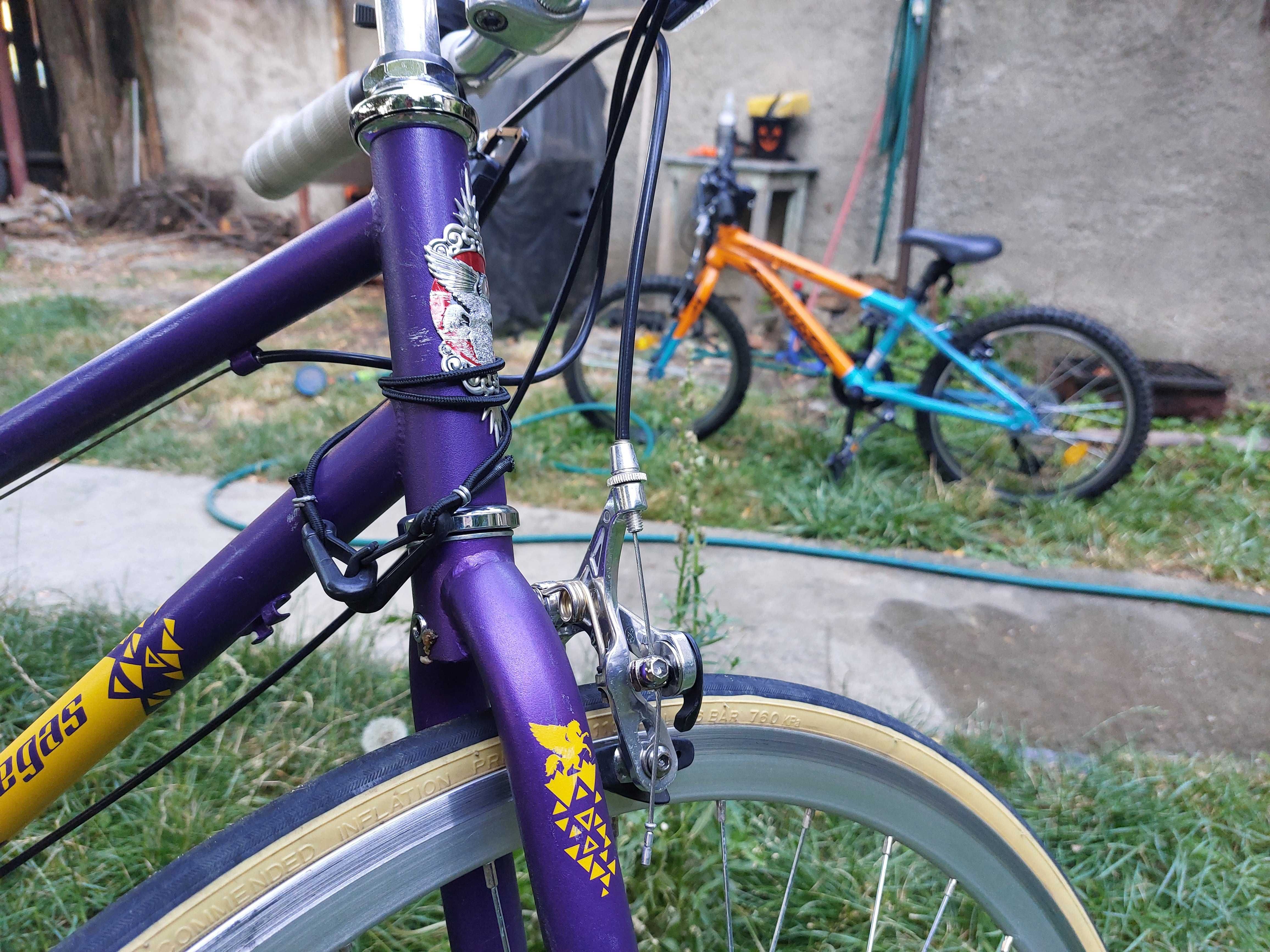 Pachet biciclete pegas - Dama si copil - City Clasic Mov si Drumet 20