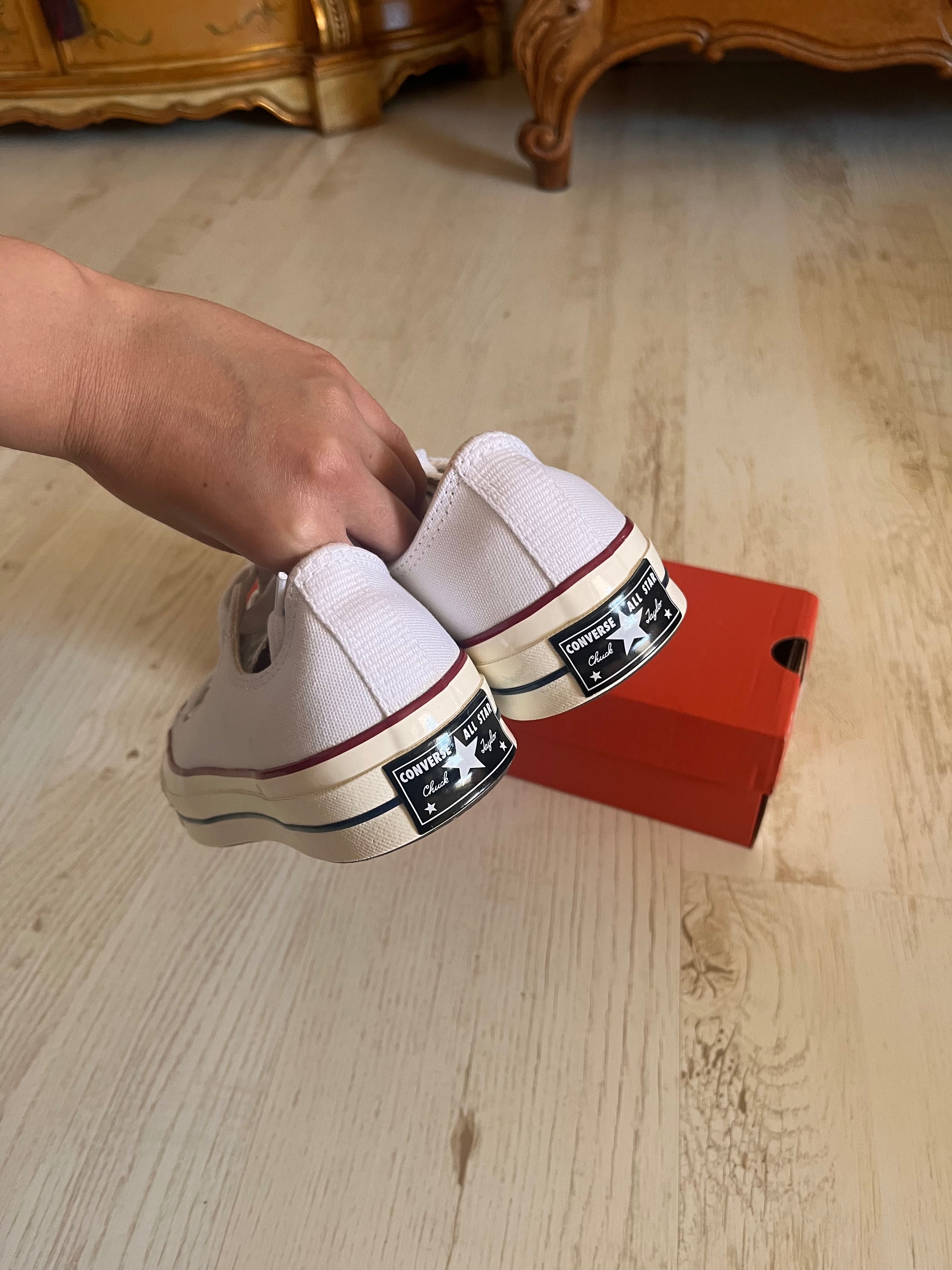 converse бели ниски кецове