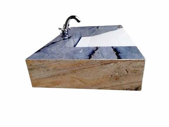 Lavoar 110cm x 60 x 30cm - Azure Sand - Armonie Naturală și Rafinament