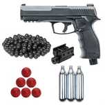 (PACHET COMPLET!!) Pistol Co2 Cu Bile De Cauciuc - 190 M/s - Airsoft