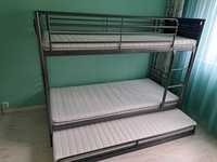 Двуетажо легло 90 х 200 см с трето легло - модел Svarta Икеа