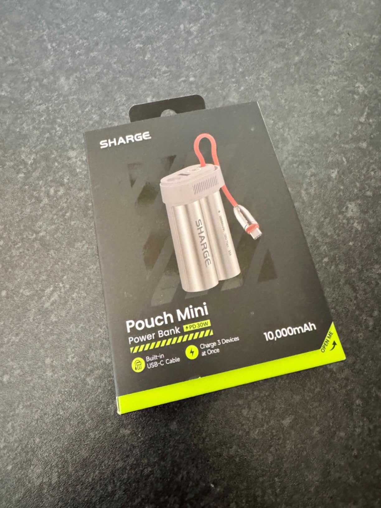 SHARGE Power Bank 10000mAh 30W Преносимо зарядно тип C, USB-C и USB-A