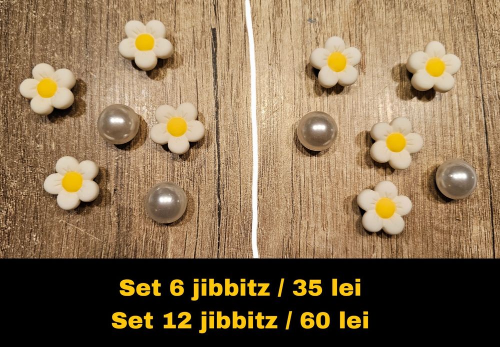 Set jibbitz flori si perle